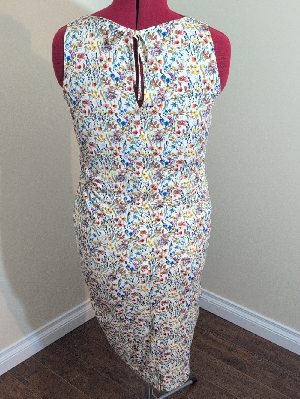Raffaello Rossi | Floral Print Sleeveless Sheath Dress - Multicolor - Picture 3 of 13